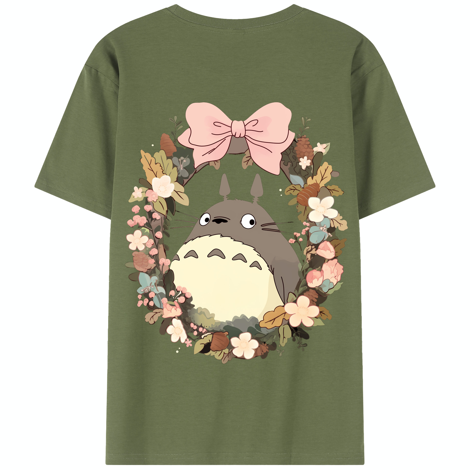 （画像用） となりのトトロ 草壁メイ 草壁サツキ My Neighbor Totoro Satsuki Kusakabe Mei Kusakabe 綿100％半袖Tシャツ（背面プリント）